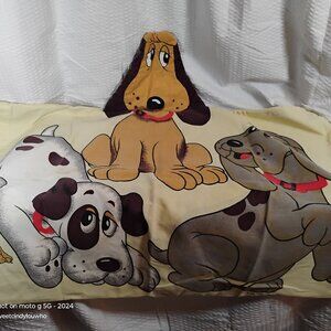 vintage Tonka brand Pound Puppies 3D puppy pillow case cartoon dogs dated 1985